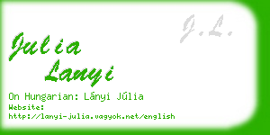 julia lanyi business card