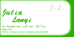 julia lanyi business card